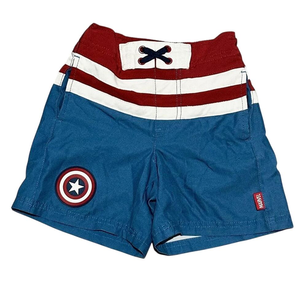 Disney Marvel Captain America Swim Trunks Sz. 4